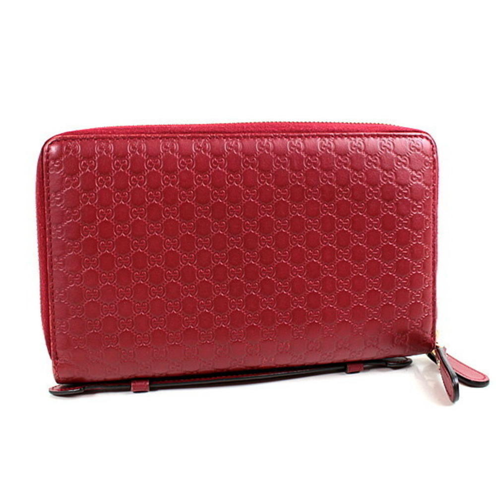 Gucci Long Wallet Micro Gg Pattern Red - image 2
